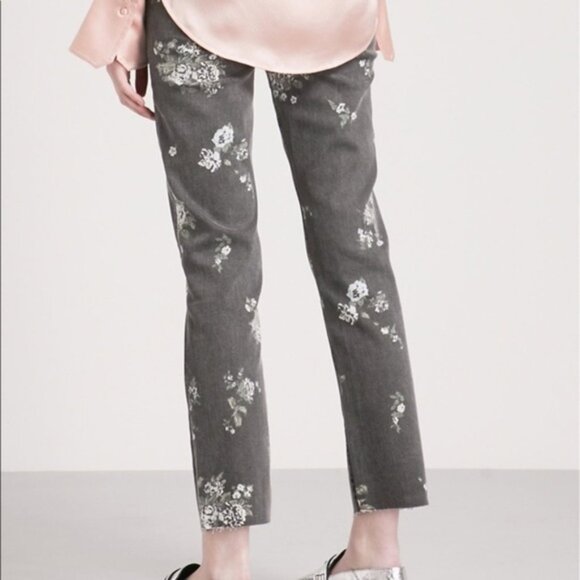 PAIGE Hoxton Straight floral-print high-rise‎ jeans - Picture 2 of 14